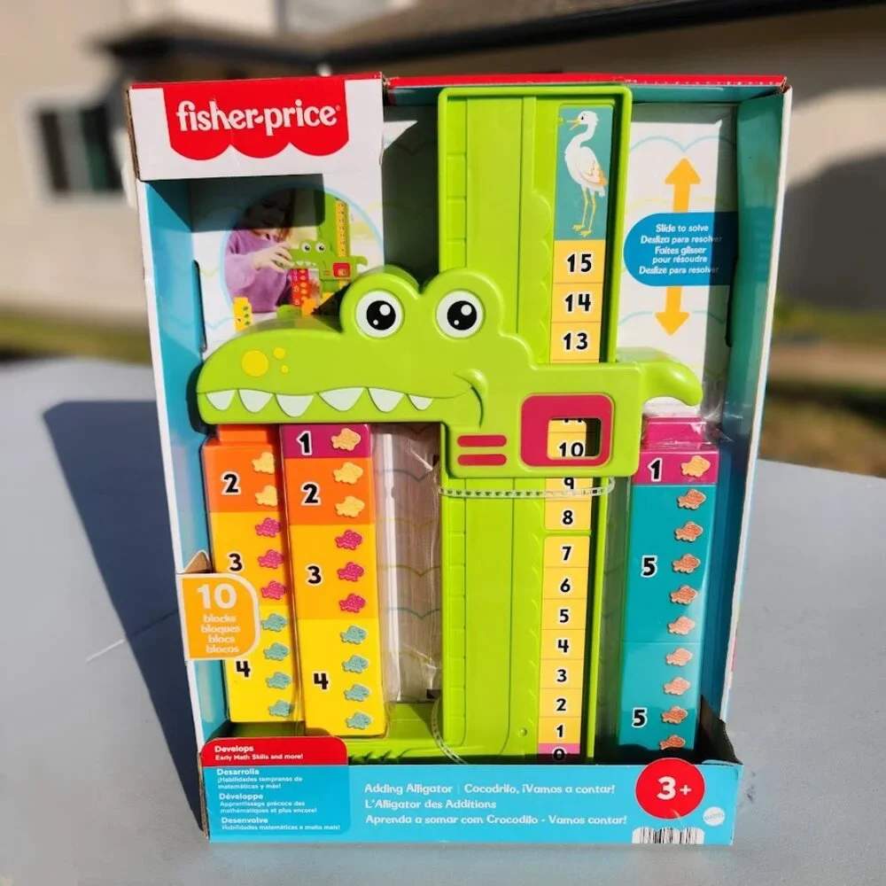 NEW Fisher-Price Alligator Counting Activity with 10 Stacking Blocks Preschool L